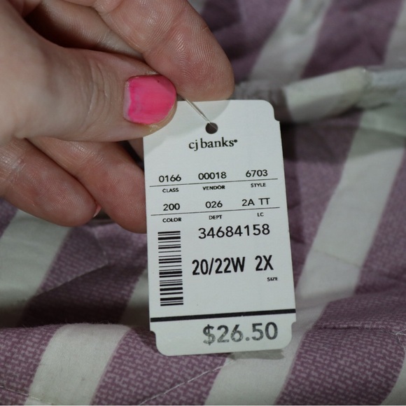 CJ Banks black adjustable belt with silver tone hardware, size 20/22 - Picture 5 of 6